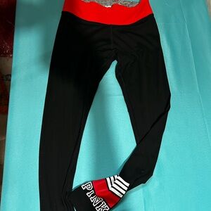 PINK Victoria's Secret Red and Black Leggings